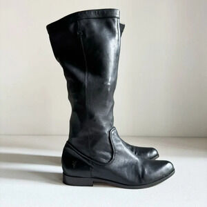Frye Cindy Slouch Black Buttery Soft Knee High Flxible Shaft Boots 7